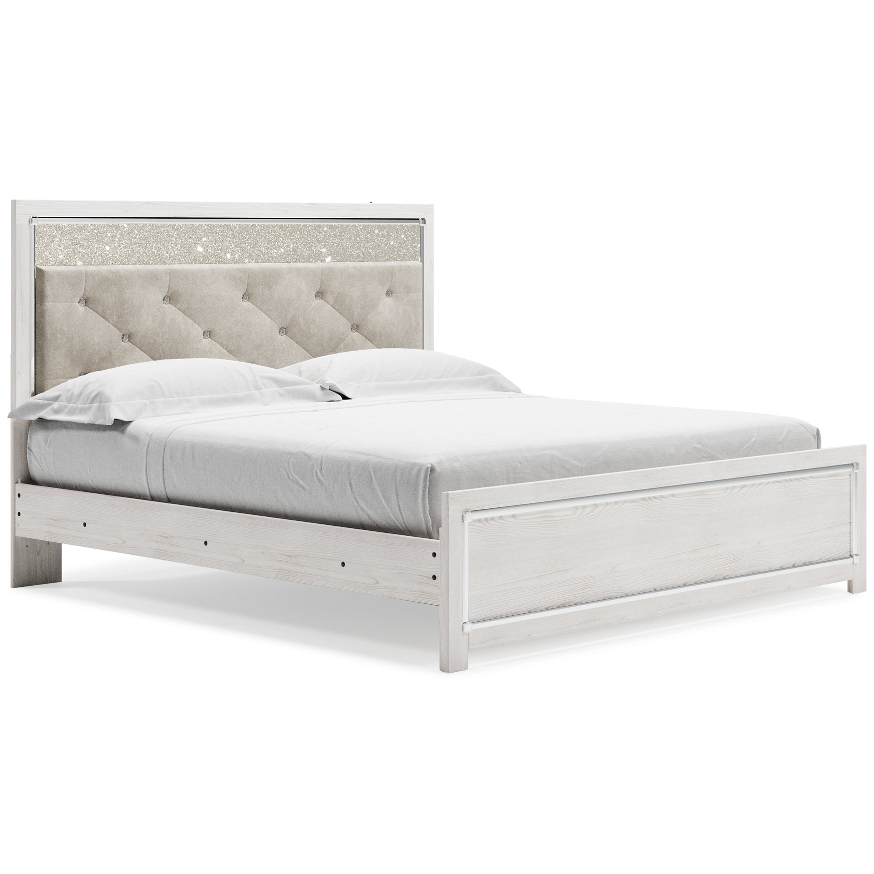 Altyra King Panel Bed with Mirrored Dresser, Chest and 2 Nightstands at Towne & Country Furniture (AL) furniture, home furniture, home decor, sofa, bedding