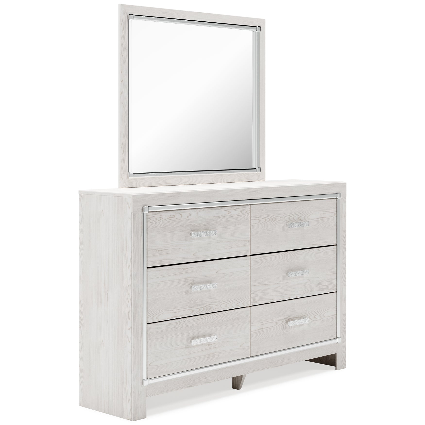 Altyra King Panel Bookcase Bed with Mirrored Dresser and 2 Nightstands at Towne & Country Furniture (AL) furniture, home furniture, home decor, sofa, bedding