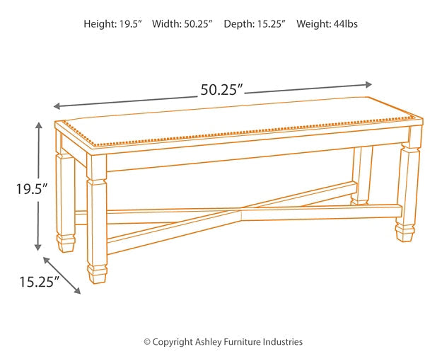 Ashley Express - Bolanburg Large UPH Dining Room Bench at Towne & Country Furniture (AL) furniture, home furniture, home decor, sofa, bedding