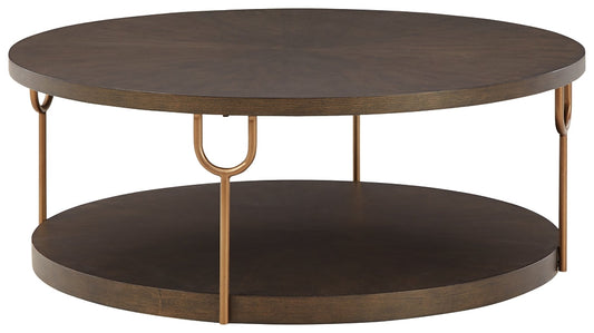 Ashley Express - Brazburn Round Cocktail Table at Towne & Country Furniture (AL) furniture, home furniture, home decor, sofa, bedding