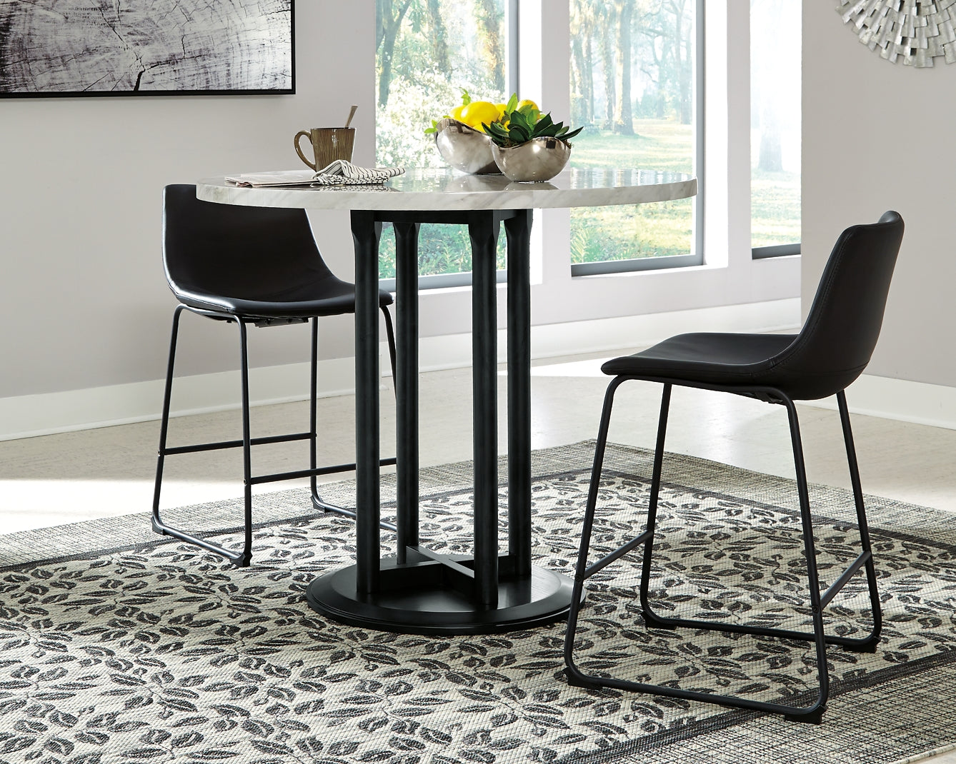 Ashley Express - Centiar Counter Height Dining Table and 2 Barstools at Towne & Country Furniture (AL) furniture, home furniture, home decor, sofa, bedding