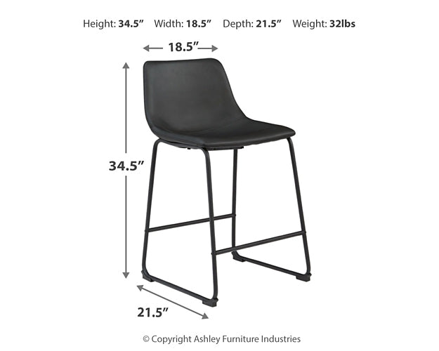 Ashley Express - Centiar Counter Height Dining Table and 2 Barstools at Towne & Country Furniture (AL) furniture, home furniture, home decor, sofa, bedding