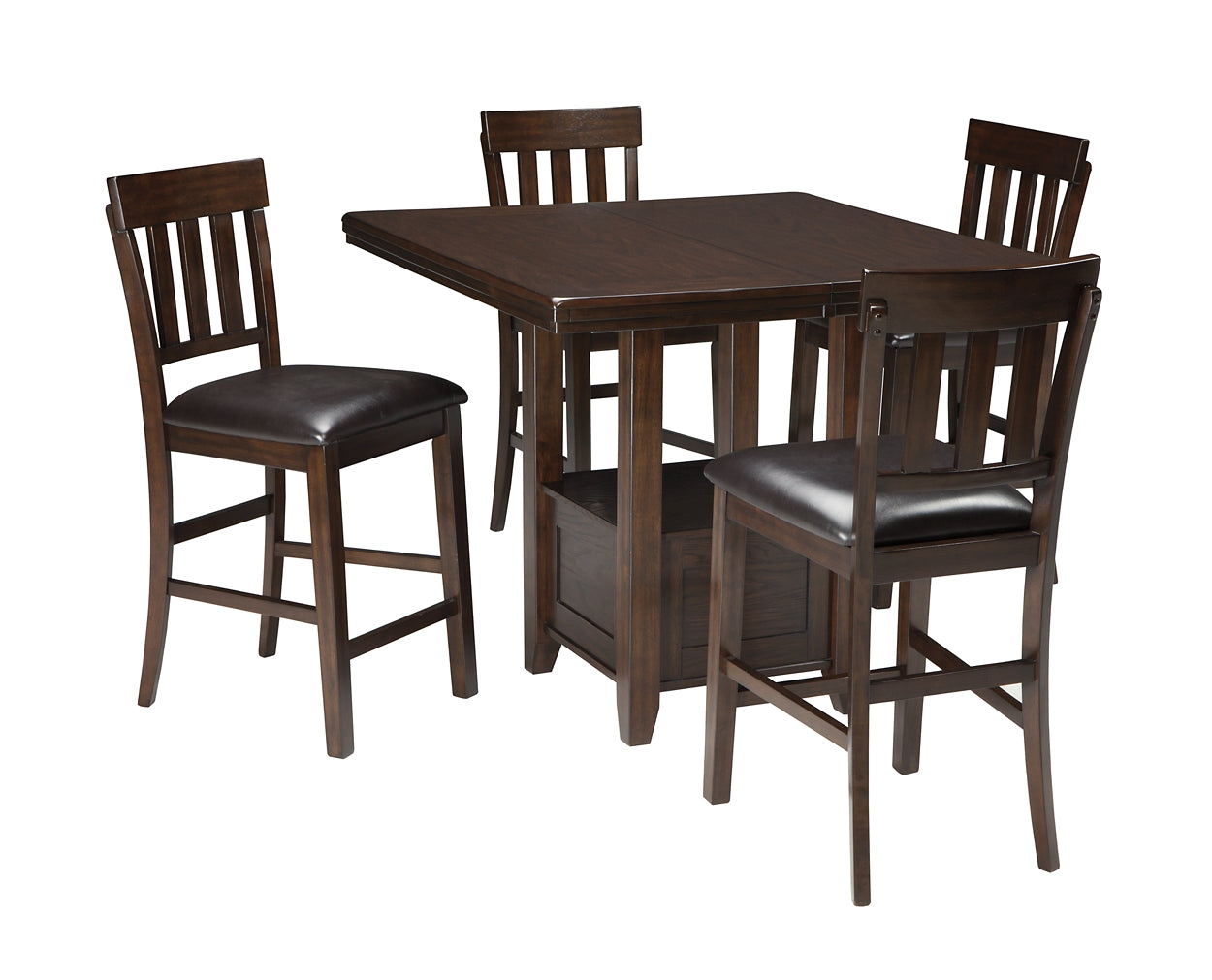 Ashley Express - Haddigan Counter Height Dining Table and 4 Barstools at Towne & Country Furniture (AL) furniture, home furniture, home decor, sofa, bedding