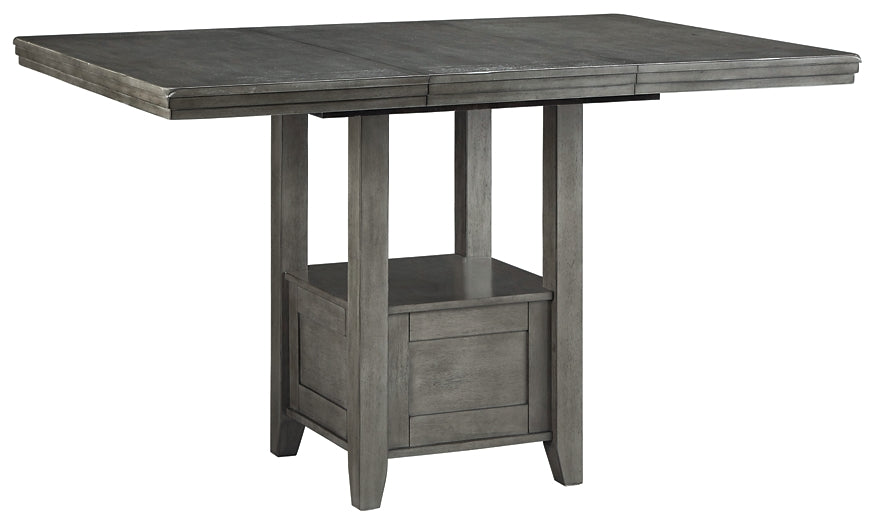 Ashley Express - Hallanden Counter Height Dining Table and 4 Barstools at Towne & Country Furniture (AL) furniture, home furniture, home decor, sofa, bedding