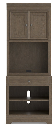 Ashley Express - Janismore Bookcase at Towne & Country Furniture (AL) furniture, home furniture, home decor, sofa, bedding