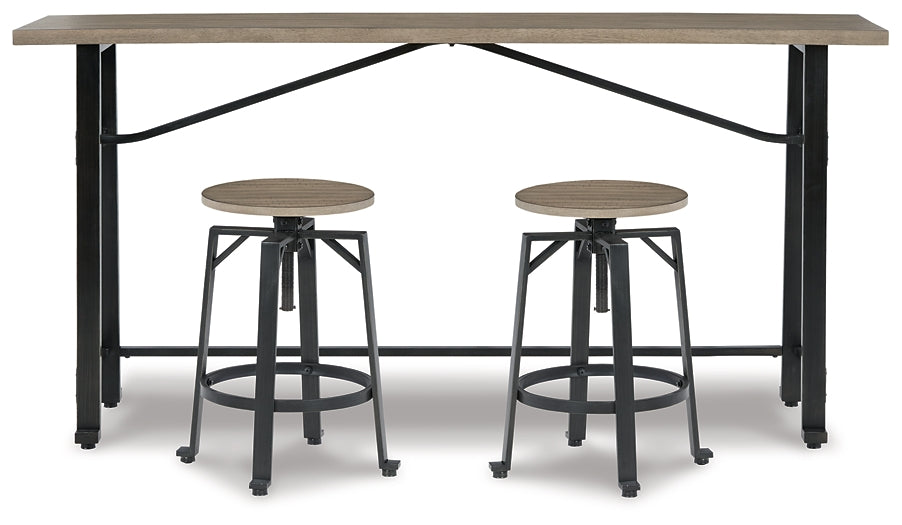 Ashley Express - Lesterton Counter Height Dining Table and 2 Barstools at Towne & Country Furniture (AL) furniture, home furniture, home decor, sofa, bedding