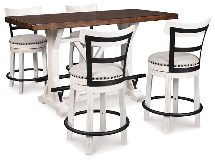 Ashley Express - Valebeck Counter Height Dining Table and 4 Barstools at Towne & Country Furniture (AL) furniture, home furniture, home decor, sofa, bedding