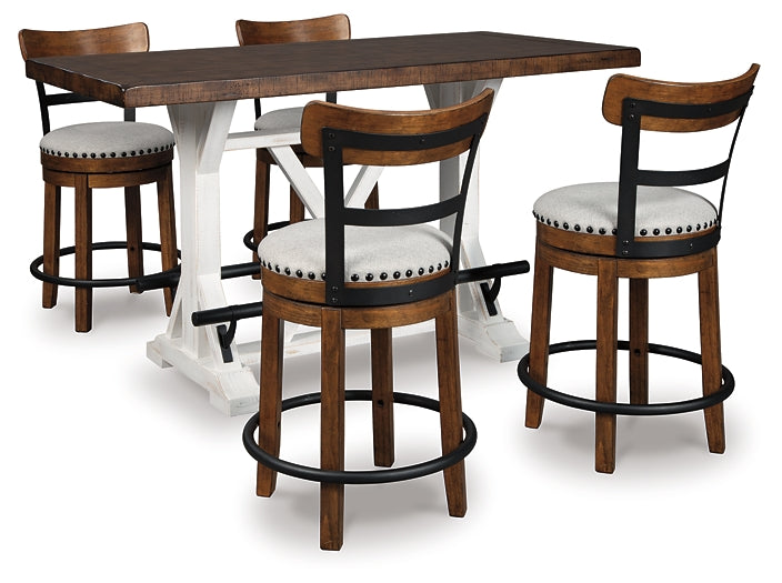 Ashley Express - Valebeck Counter Height Dining Table and 4 Barstools at Towne & Country Furniture (AL) furniture, home furniture, home decor, sofa, bedding