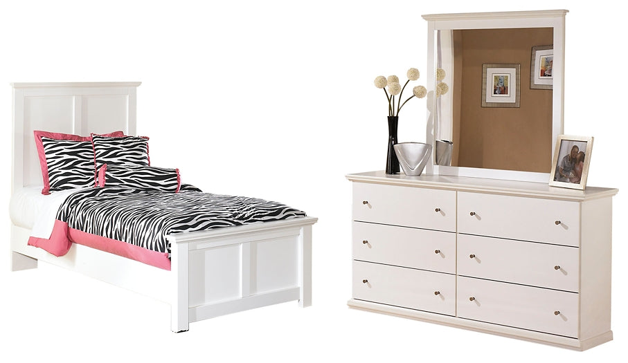 Bostwick Shoals Twin Panel Bed with Mirrored Dresser at Towne & Country Furniture (AL) furniture, home furniture, home decor, sofa, bedding