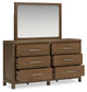 Cabalynn King Upholstered Bed with Mirrored Dresser and Chest at Towne & Country Furniture (AL) furniture, home furniture, home decor, sofa, bedding