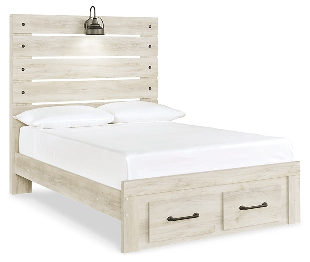 Cambeck Full Panel Bed with 4 Storage Drawers with Mirrored Dresser, Chest and Nightstand at Towne & Country Furniture (AL) furniture, home furniture, home decor, sofa, bedding