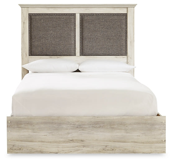 Cambeck King Upholstered Panel Bed with Mirrored Dresser, Chest and 2 Nightstands at Towne & Country Furniture (AL) furniture, home furniture, home decor, sofa, bedding