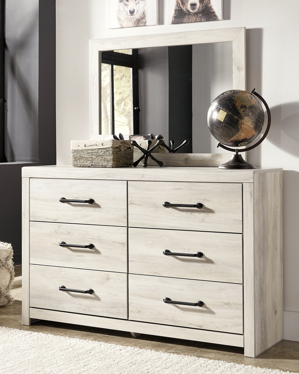 Cambeck Queen Upholstered Panel Bed with Mirrored Dresser, Chest and Nightstand at Towne & Country Furniture (AL) furniture, home furniture, home decor, sofa, bedding