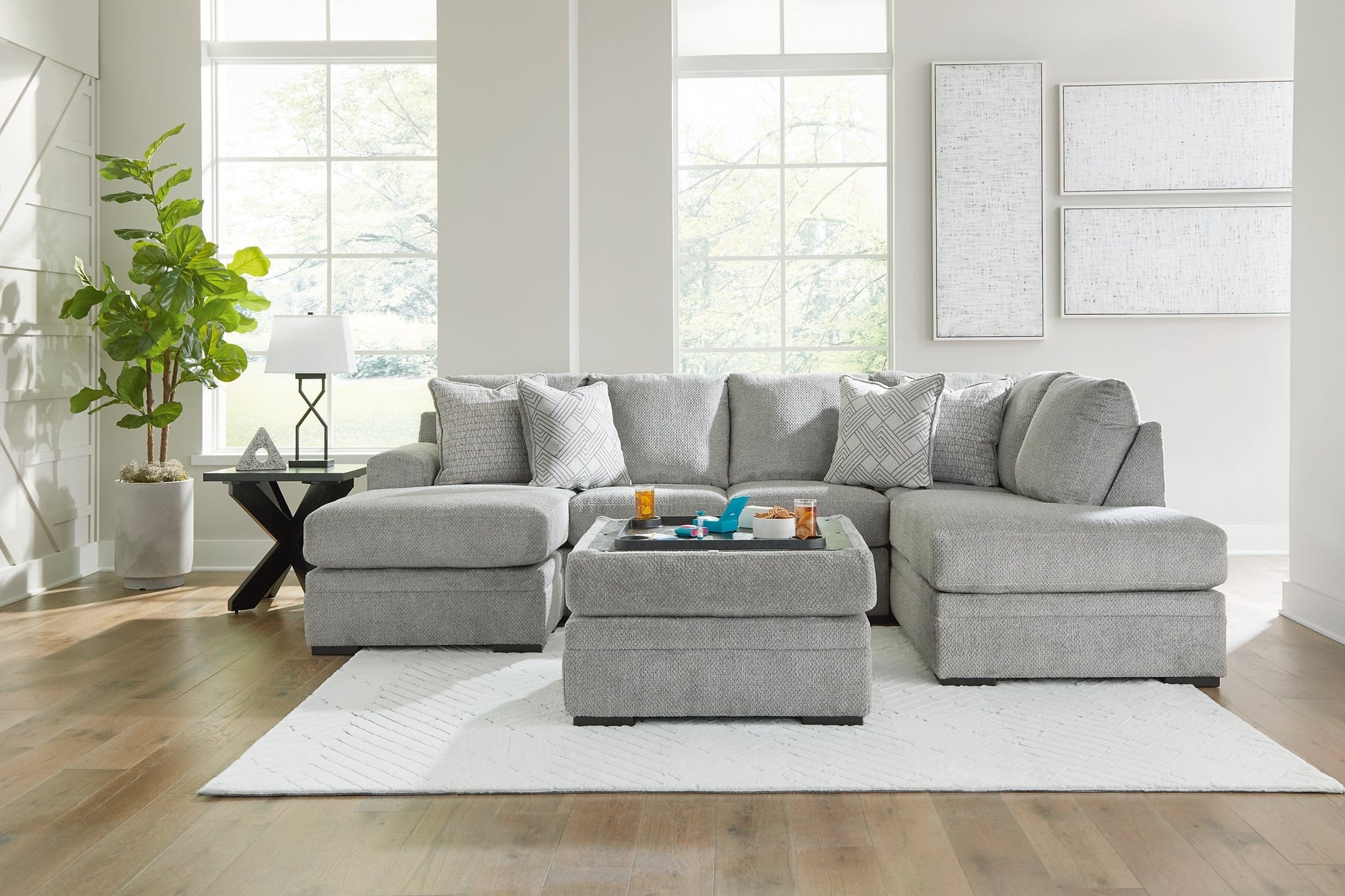 Casselbury 2-Piece Sectional with Ottoman at Towne & Country Furniture (AL) furniture, home furniture, home decor, sofa, bedding