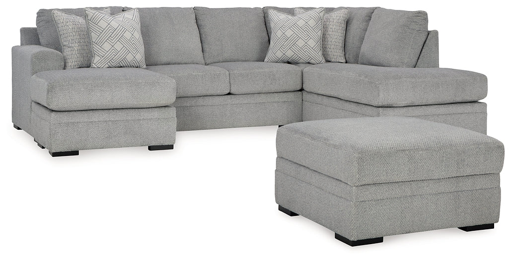 Casselbury 2-Piece Sectional with Ottoman at Towne & Country Furniture (AL) furniture, home furniture, home decor, sofa, bedding