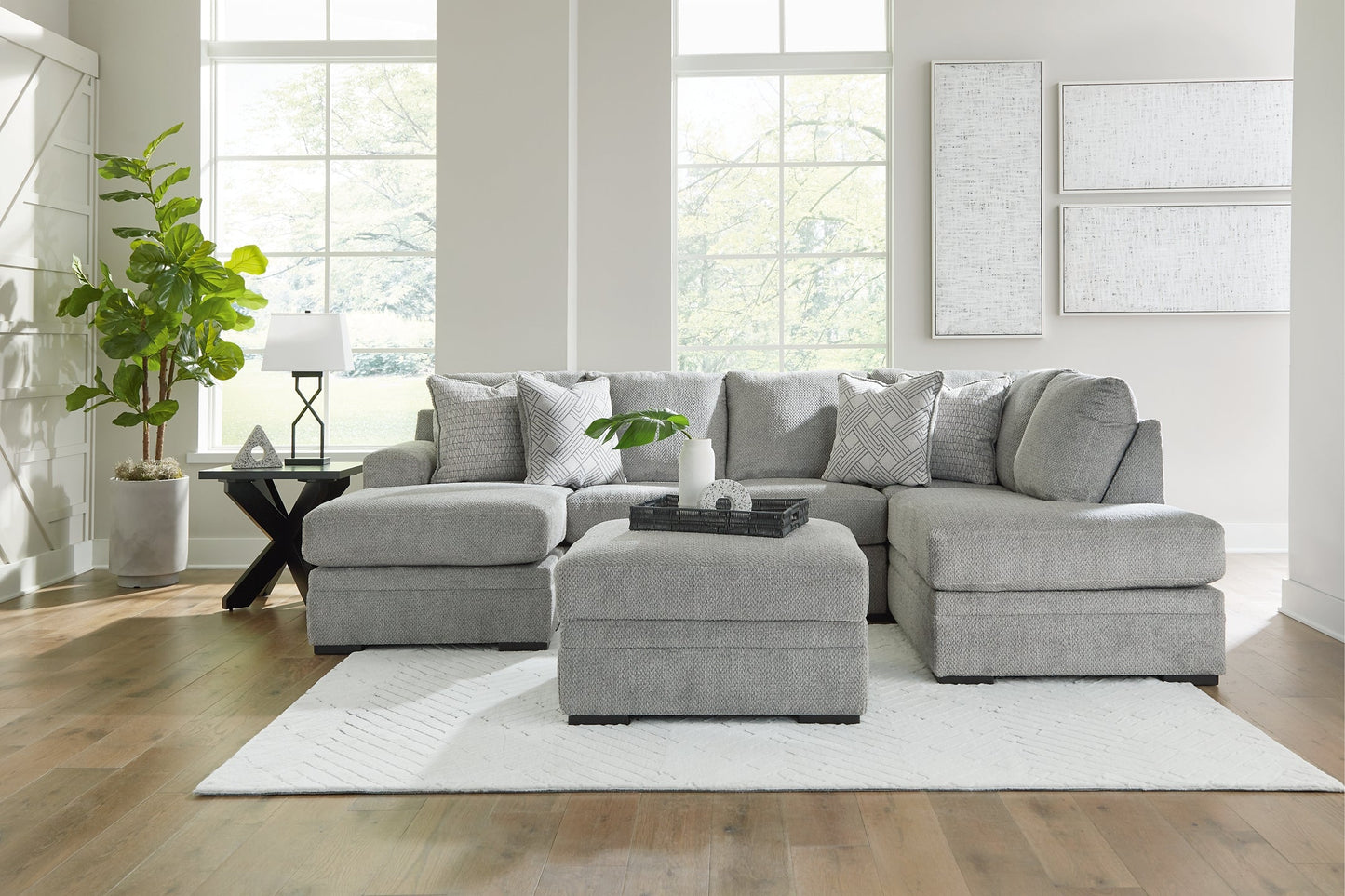 Casselbury 2-Piece Sectional with Ottoman at Towne & Country Furniture (AL) furniture, home furniture, home decor, sofa, bedding