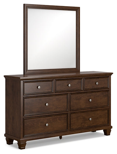 Danabrin California King Panel Bed with Mirrored Dresser, Chest and Nightstand at Towne & Country Furniture (AL) furniture, home furniture, home decor, sofa, bedding