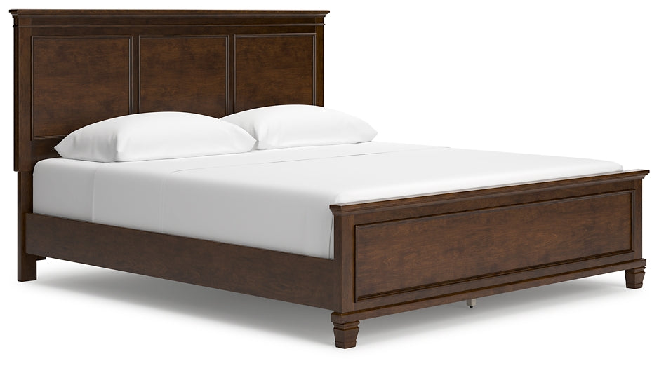 Danabrin California King Panel Bed with Mirrored Dresser, Chest and Nightstand at Towne & Country Furniture (AL) furniture, home furniture, home decor, sofa, bedding