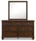 Danabrin Dresser and Mirror at Towne & Country Furniture (AL) furniture, home furniture, home decor, sofa, bedding