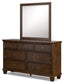 Danabrin Dresser and Mirror at Towne & Country Furniture (AL) furniture, home furniture, home decor, sofa, bedding