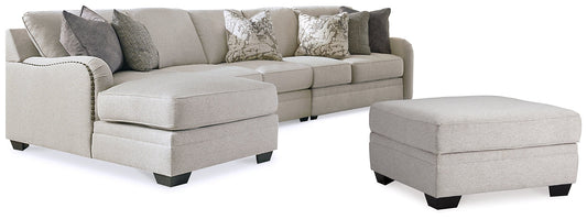 Dellara 3-Piece Sectional with Ottoman at Towne & Country Furniture (AL) furniture, home furniture, home decor, sofa, bedding