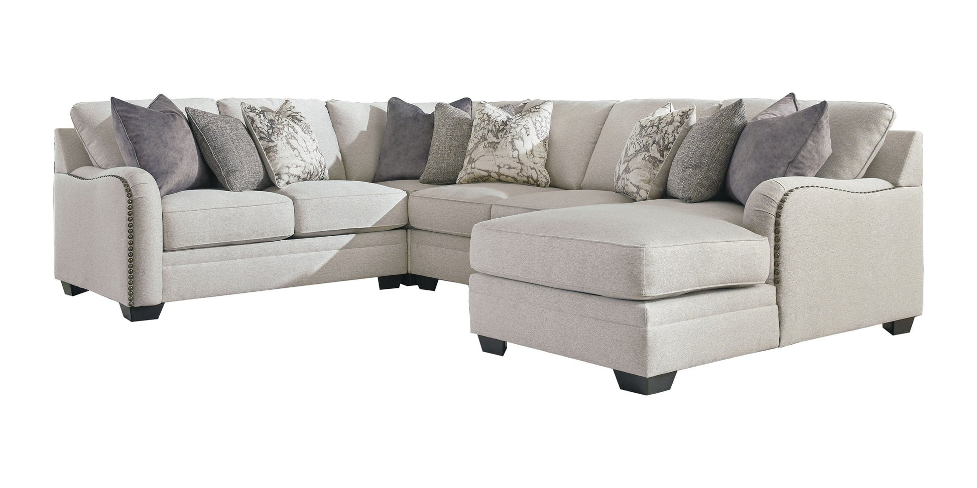 Dellara 4-Piece Sectional with Chaise at Towne & Country Furniture (AL) furniture, home furniture, home decor, sofa, bedding