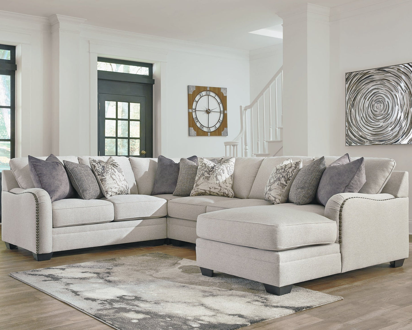 Dellara 4-Piece Sectional with Ottoman at Towne & Country Furniture (AL) furniture, home furniture, home decor, sofa, bedding