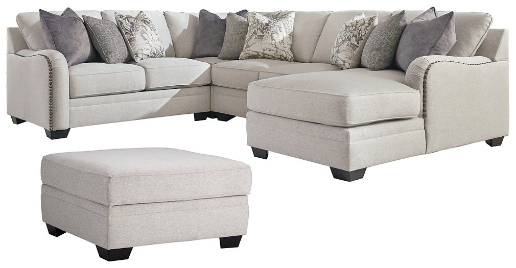 Dellara 4-Piece Sectional with Ottoman at Towne & Country Furniture (AL) furniture, home furniture, home decor, sofa, bedding