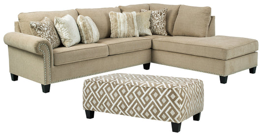 Dovemont 2-Piece Sectional with Ottoman at Towne & Country Furniture (AL) furniture, home furniture, home decor, sofa, bedding