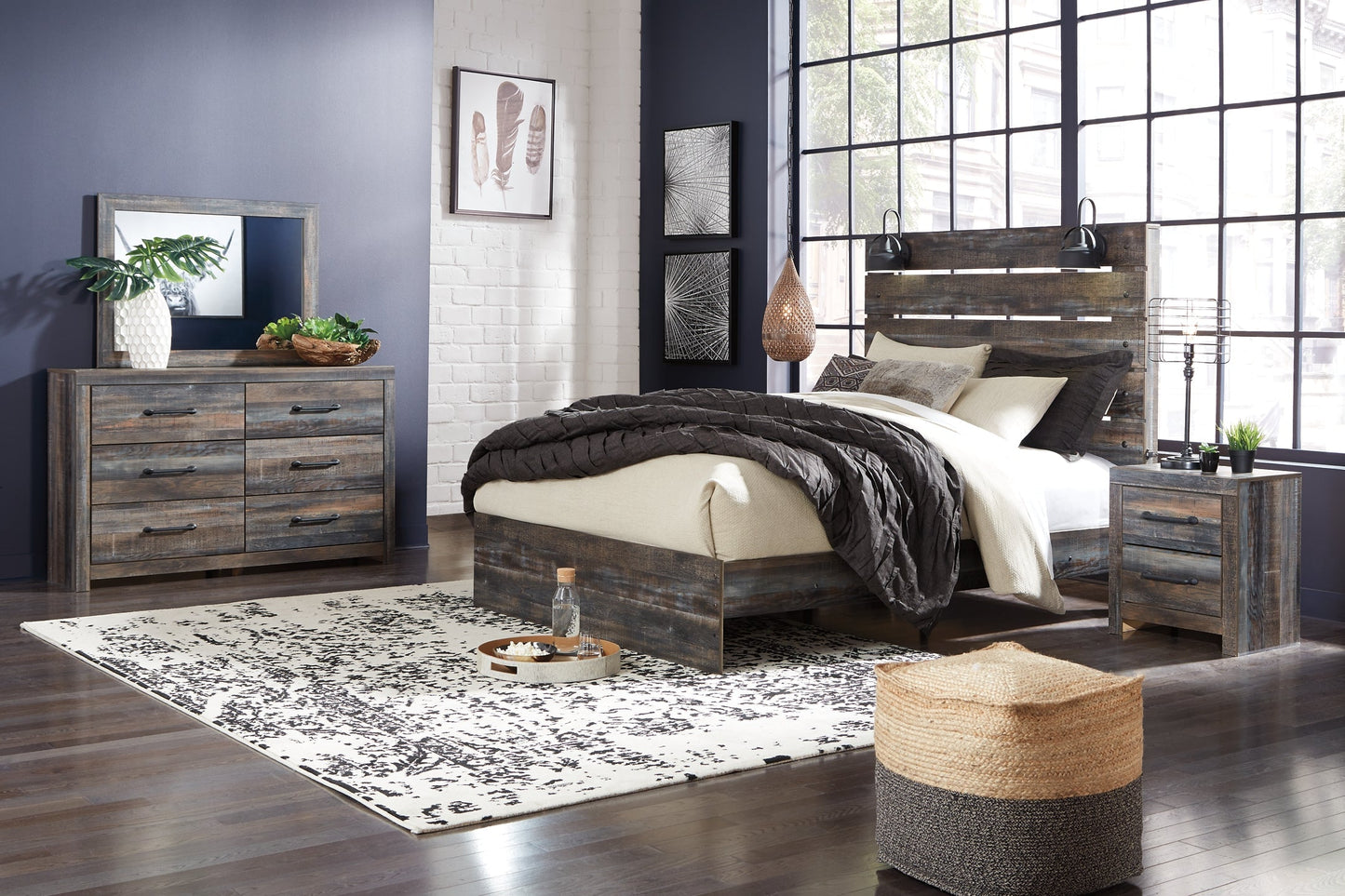 Drystan  Panel Bed With Dresser at Towne & Country Furniture (AL) furniture, home furniture, home decor, sofa, bedding