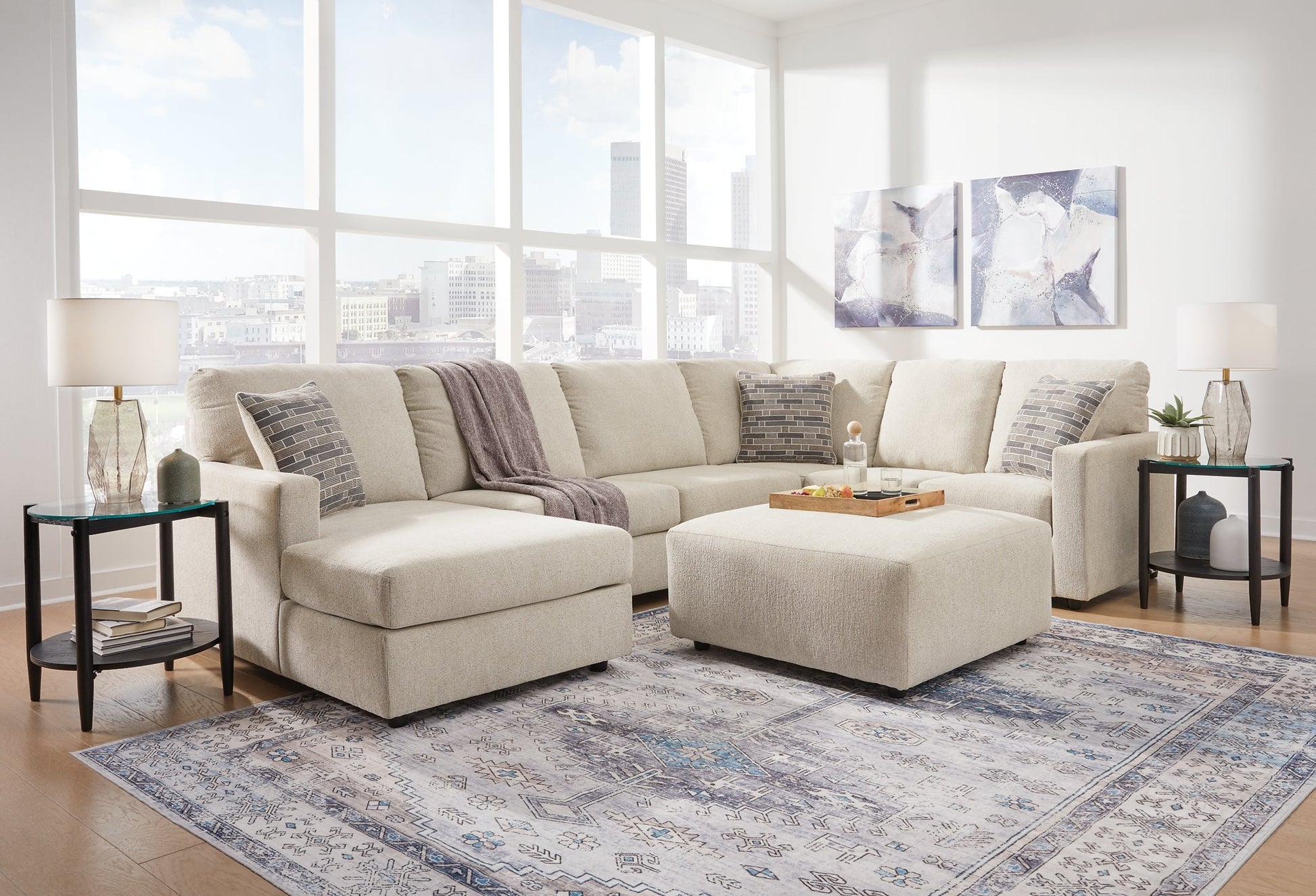 Edenfield 3-Piece Sectional with Ottoman at Towne & Country Furniture (AL) furniture, home furniture, home decor, sofa, bedding