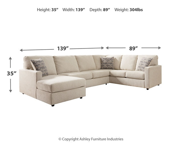 Edenfield 3-Piece Sectional with Ottoman at Towne & Country Furniture (AL) furniture, home furniture, home decor, sofa, bedding