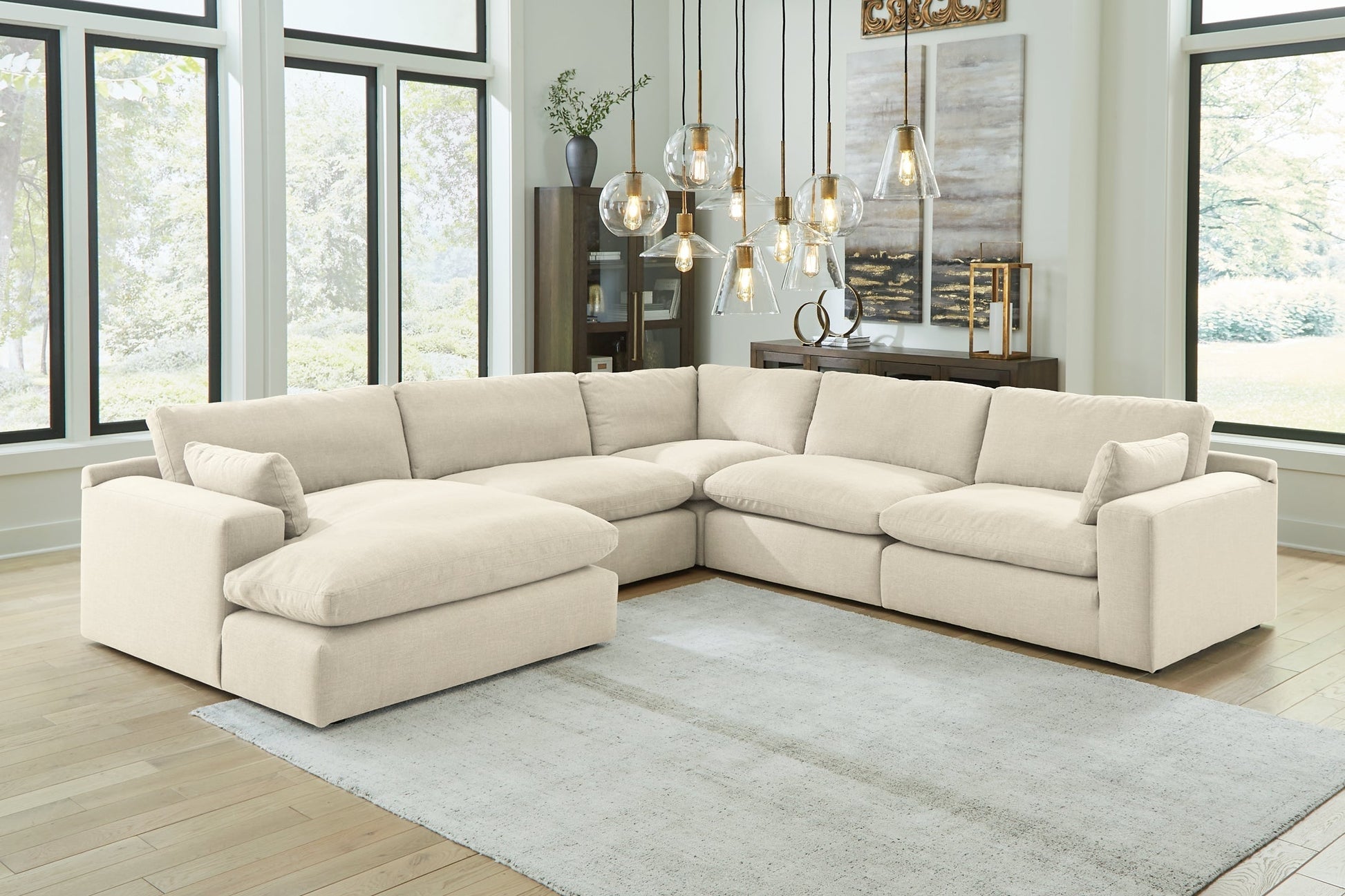 Elyza 5-Piece Sectional with Ottoman at Towne & Country Furniture (AL) furniture, home furniture, home decor, sofa, bedding