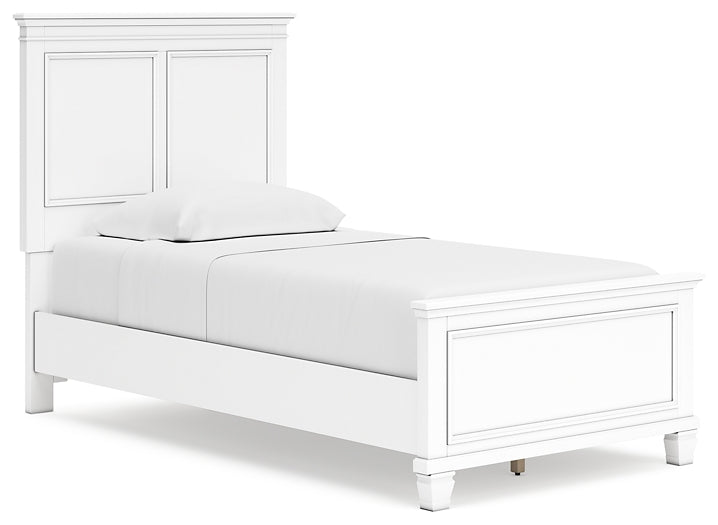 Fortman Twin Panel Bed with Mirrored Dresser and 2 Nightstands at Towne & Country Furniture (AL) furniture, home furniture, home decor, sofa, bedding