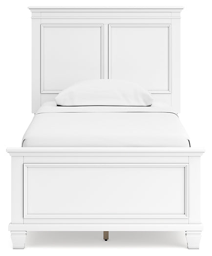 Fortman Twin Panel Bed with Mirrored Dresser and 2 Nightstands at Towne & Country Furniture (AL) furniture, home furniture, home decor, sofa, bedding