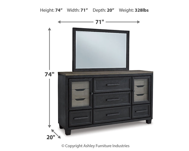 Foyland California King Panel Storage Bed with Mirrored Dresser, Chest and 2 Nightstands at Towne & Country Furniture (AL) furniture, home furniture, home decor, sofa, bedding