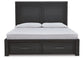 Foyland California King Panel Storage Bed with Mirrored Dresser, Chest and 2 Nightstands at Towne & Country Furniture (AL) furniture, home furniture, home decor, sofa, bedding