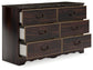 Glosmount Six Drawer Dresser at Towne & Country Furniture (AL) furniture, home furniture, home decor, sofa, bedding