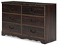 Glosmount Six Drawer Dresser at Towne & Country Furniture (AL) furniture, home furniture, home decor, sofa, bedding