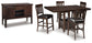 Haddigan Counter Height Dining Table and 4 Barstools with Storage at Towne & Country Furniture (AL) furniture, home furniture, home decor, sofa, bedding