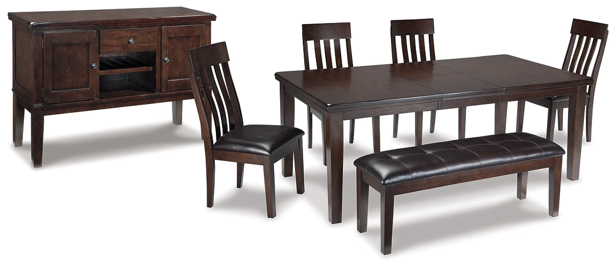 Haddigan Dining Table and 4 Chairs and Bench with Storage at Towne & Country Furniture (AL) furniture, home furniture, home decor, sofa, bedding