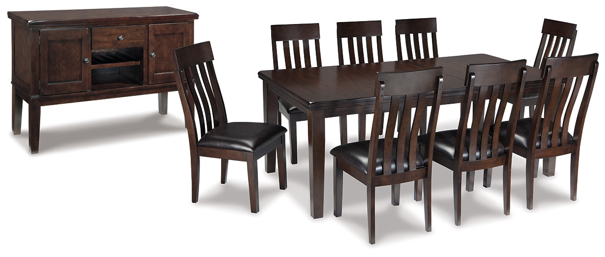 Haddigan Dining Table and 8 Chairs with Storage at Towne & Country Furniture (AL) furniture, home furniture, home decor, sofa, bedding