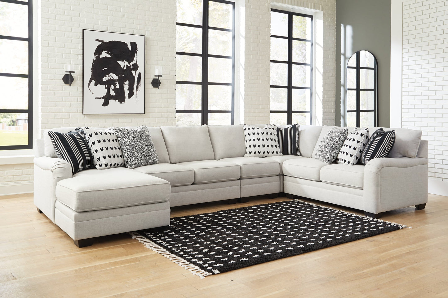 Huntsworth 5-Piece Sectional with Ottoman at Towne & Country Furniture (AL) furniture, home furniture, home decor, sofa, bedding