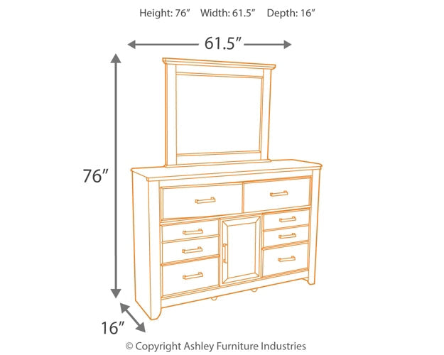 Juararo King/California King Panel Headboard with Mirrored Dresser, Chest and 2 Nightstands at Towne & Country Furniture (AL) furniture, home furniture, home decor, sofa, bedding