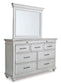 Kanwyn Queen Panel Bed with Mirrored Dresser, Chest and Nightstand at Towne & Country Furniture (AL) furniture, home furniture, home decor, sofa, bedding