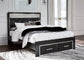 Kaydell Queen Upholstered Panel Storage Bed with Mirrored Dresser and 2 Nightstands at Towne & Country Furniture (AL) furniture, home furniture, home decor, sofa, bedding