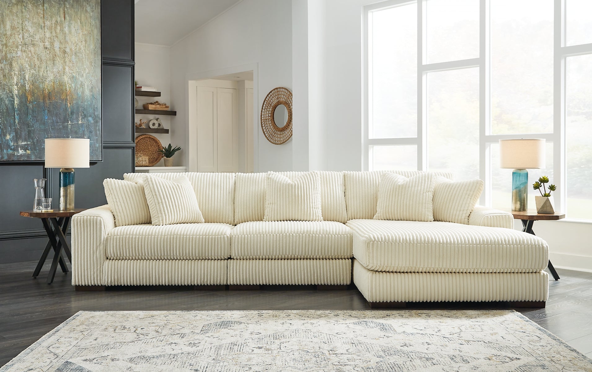 Lindyn 3-Piece Sectional with Ottoman at Towne & Country Furniture (AL) furniture, home furniture, home decor, sofa, bedding