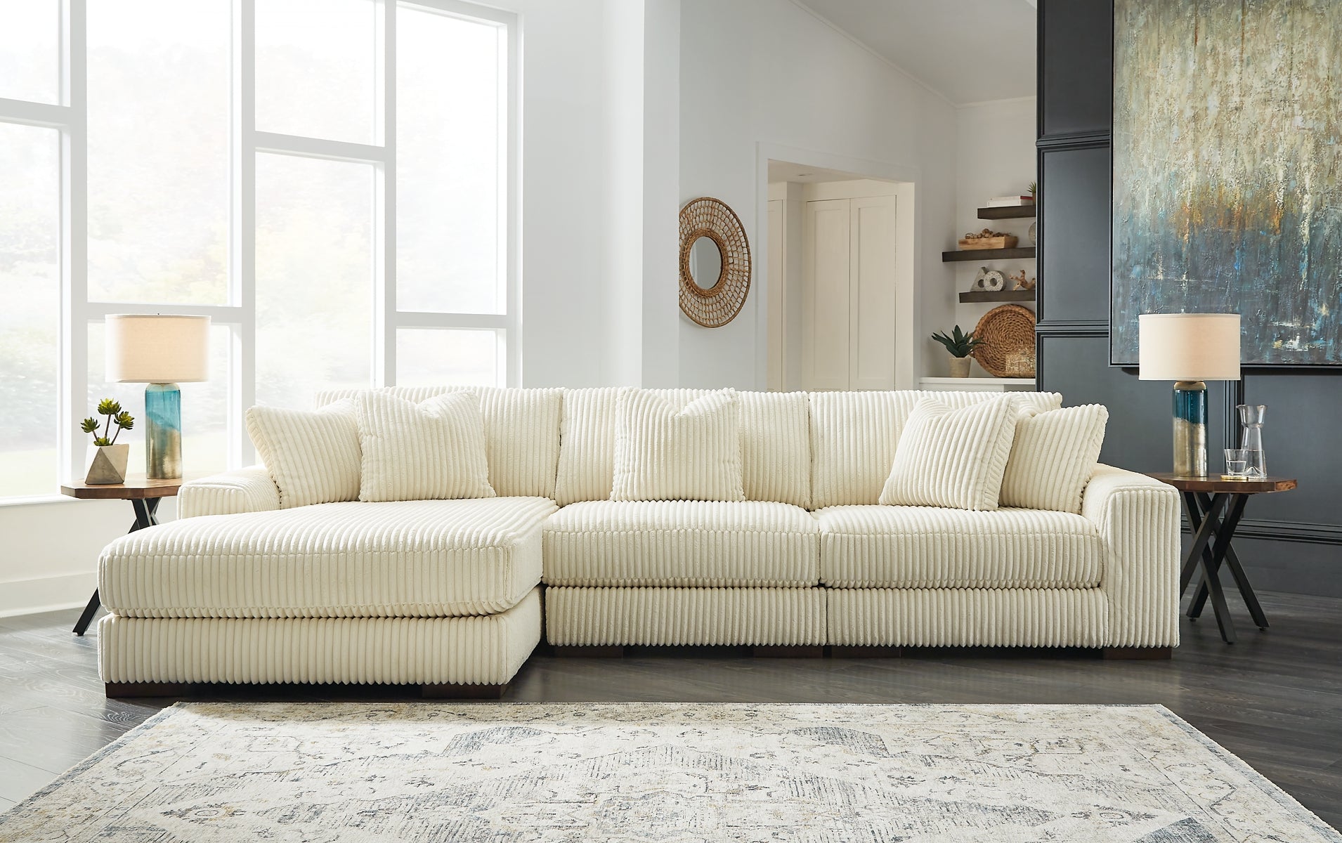 Lindyn 3-Piece Sectional with Ottoman at Towne & Country Furniture (AL) furniture, home furniture, home decor, sofa, bedding