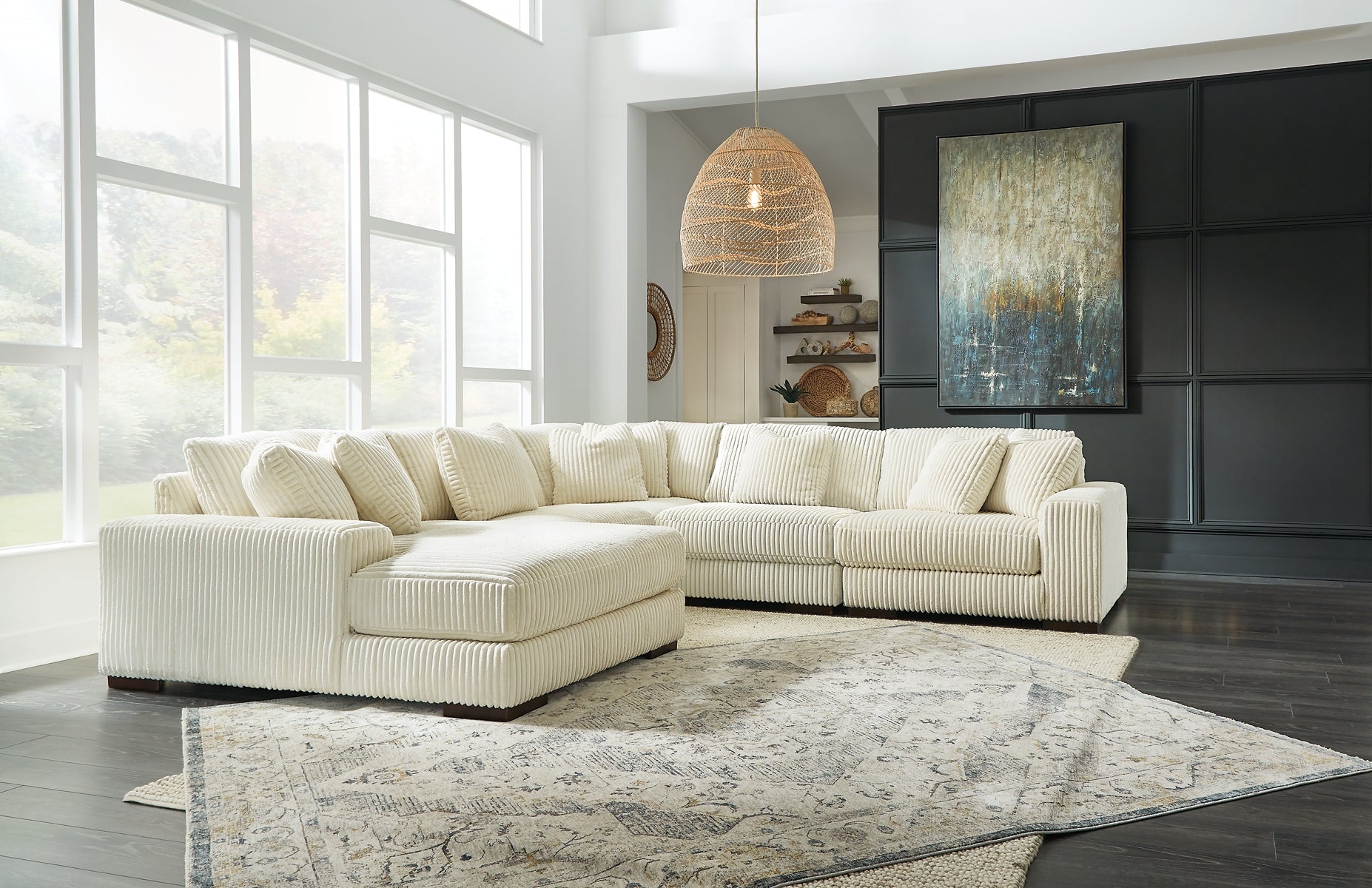 Lindyn 5-Piece Sectional with Ottoman at Towne & Country Furniture (AL) furniture, home furniture, home decor, sofa, bedding