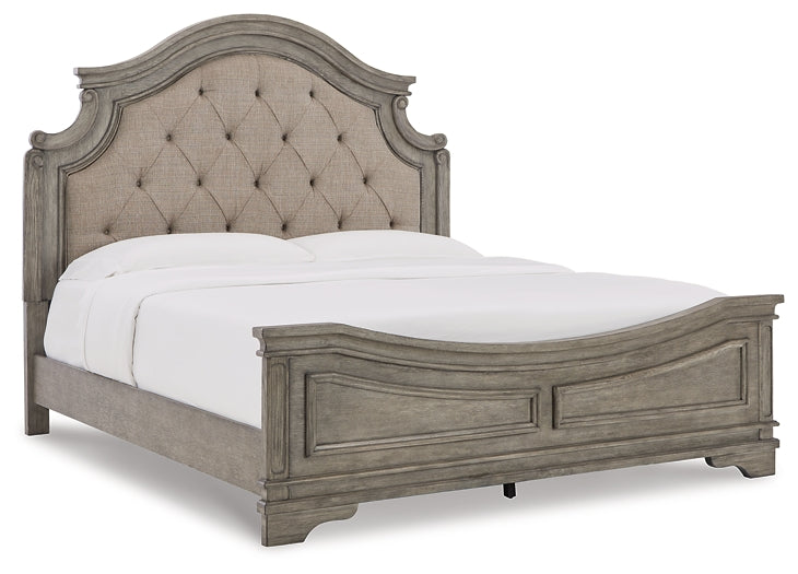 Lodenbay California King Panel Bed with Mirrored Dresser, Chest and Nightstand at Towne & Country Furniture (AL) furniture, home furniture, home decor, sofa, bedding